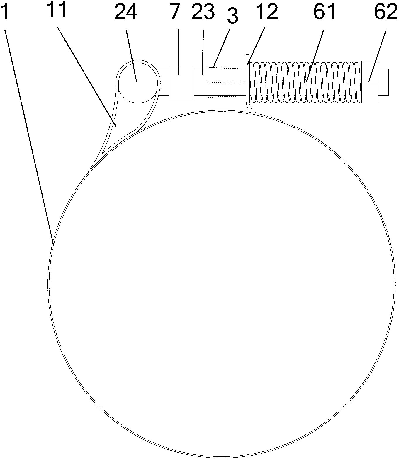 Self-locking anti-loosening hoop