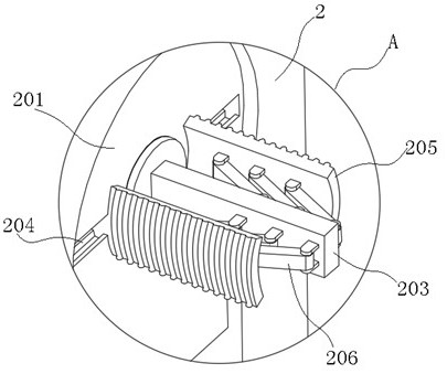 Stretching straightening device for metal pipe machining