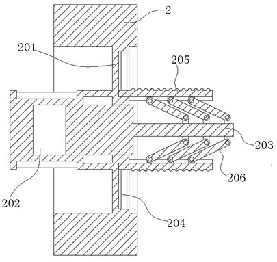 Stretching straightening device for metal pipe machining