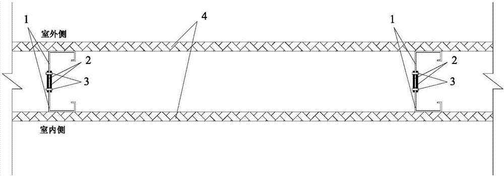 Composite wall body with light steel-wood mixing keels and implementation method thereof