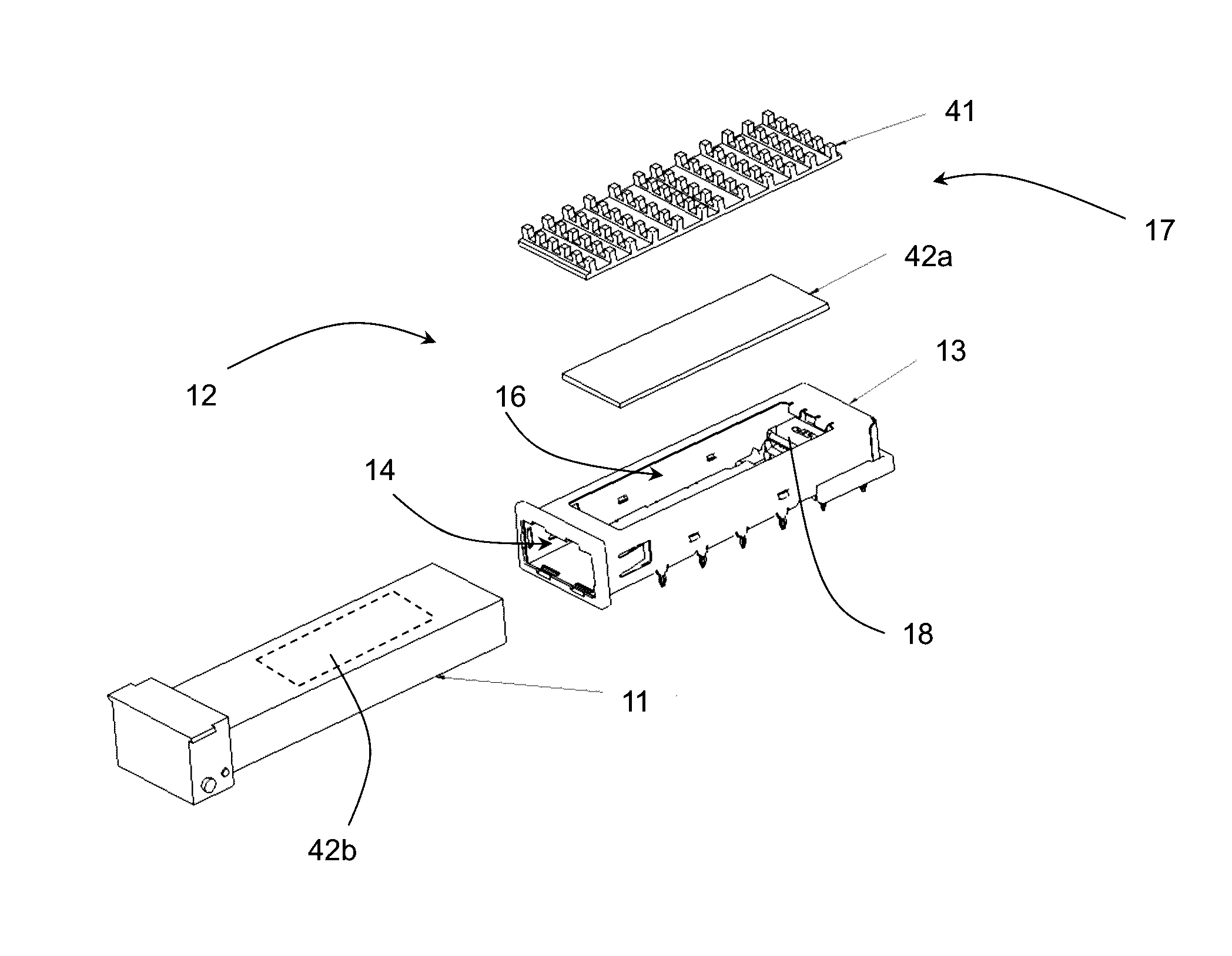 Sliding thermal contact for pluggable optic modules