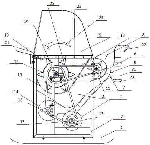 Double-drum threshing machine