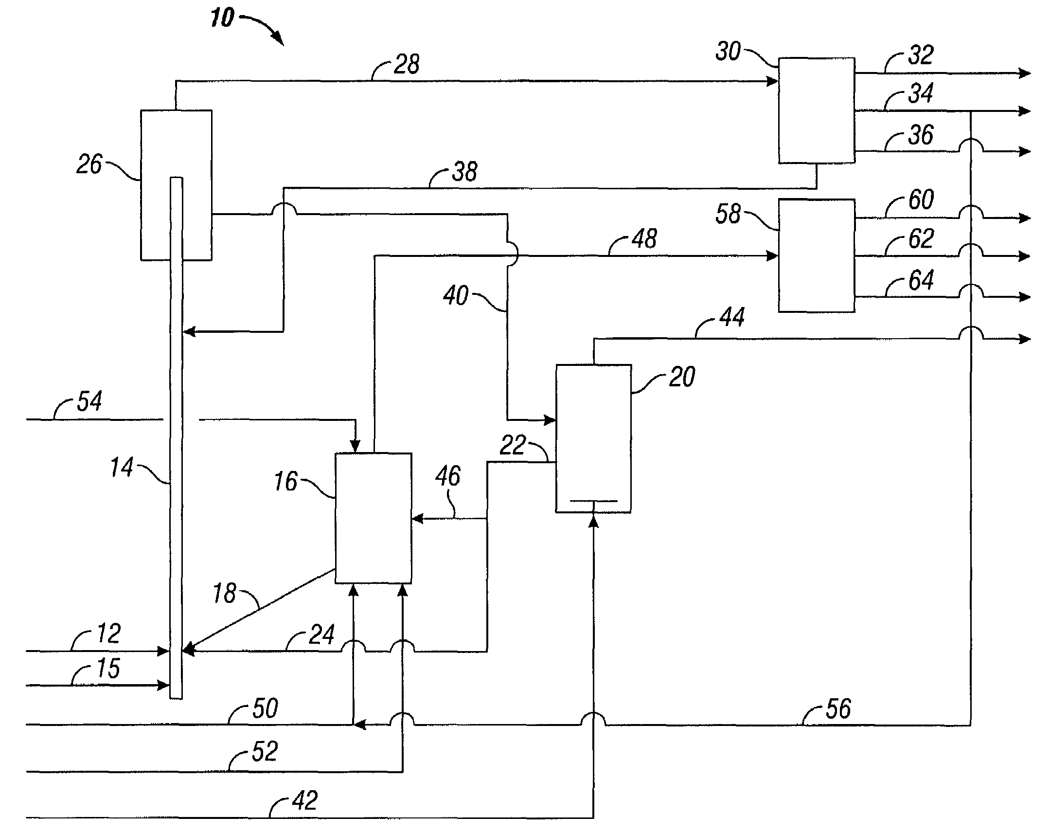 Method and apparatus for making a middle distillate product and lower olefins from a hydrocarbon feedstock