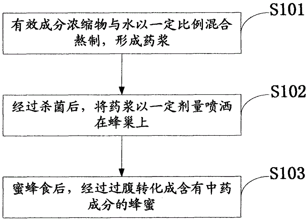 A kind of preparation method of traditional Chinese medicine honey