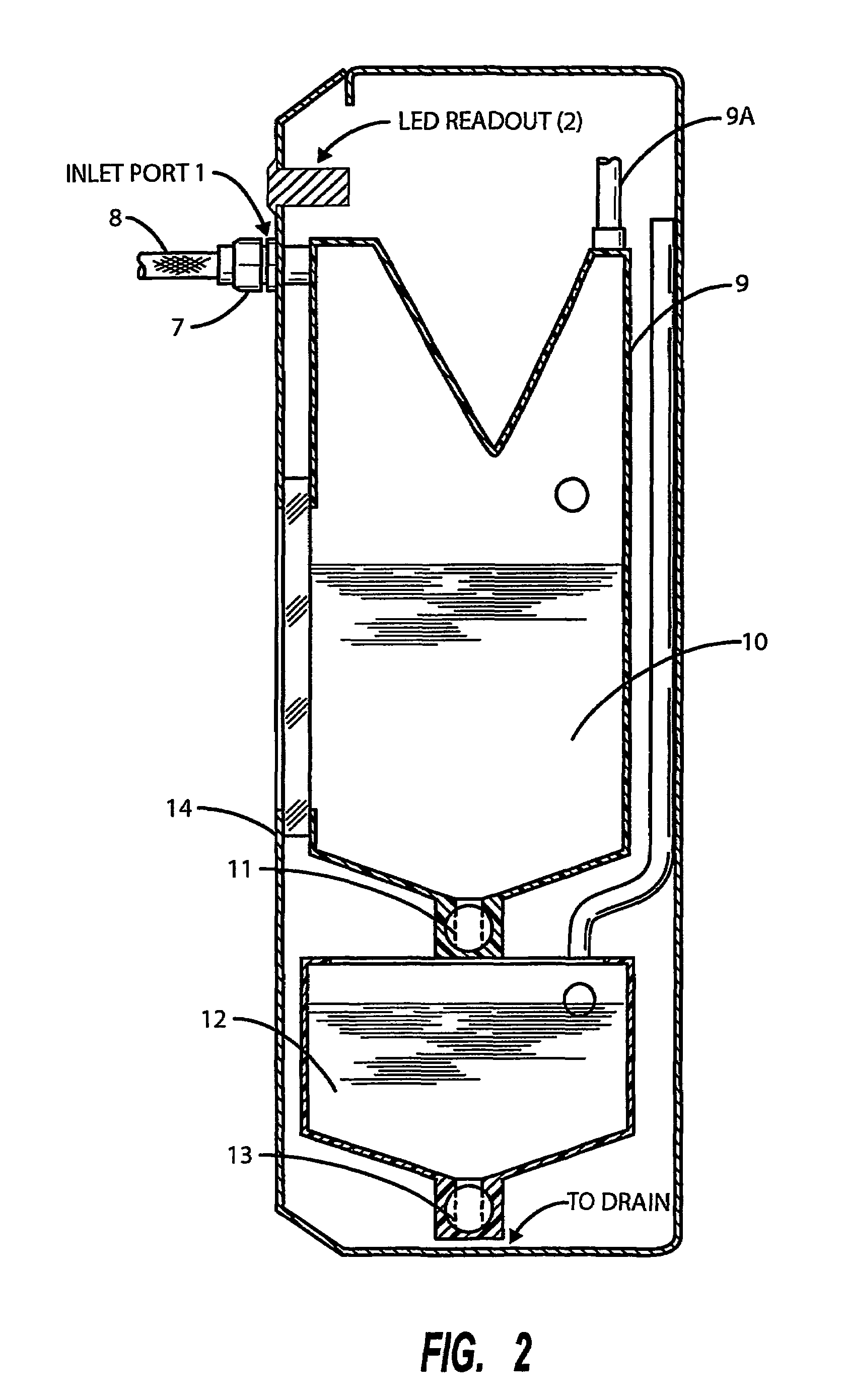 Method and apparatus for disposing of liquid surgical waste for protection of healthcare workers