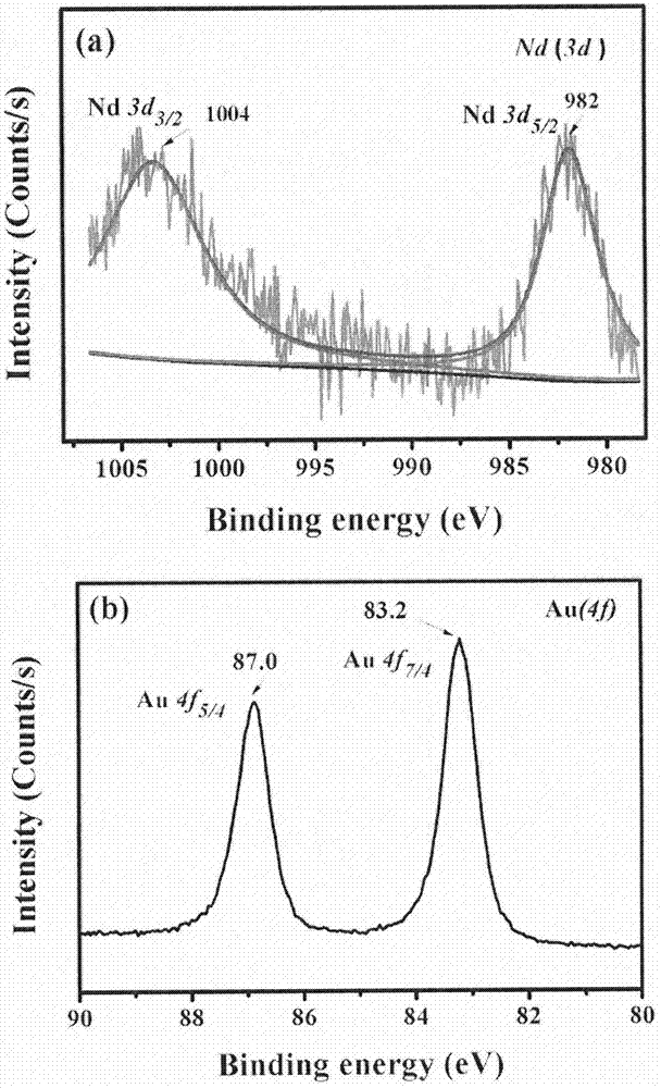 Au nanoparticle modified Nd-doped BiFeO3 film photoelectrode and preparation method thereof