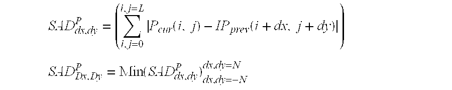 Motion estimation or P-type images using direct mode prediction