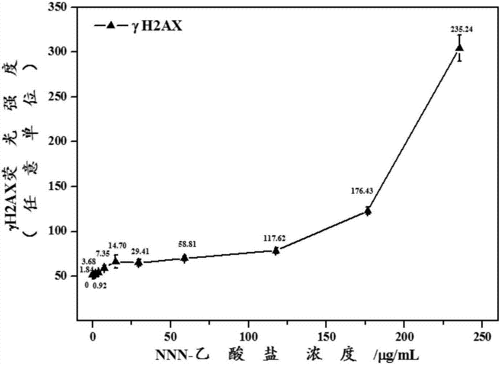 Method for quantitatively analyzing cell DNA damage caused by nitrosamine or nitrosamine metabolite through high-content technology