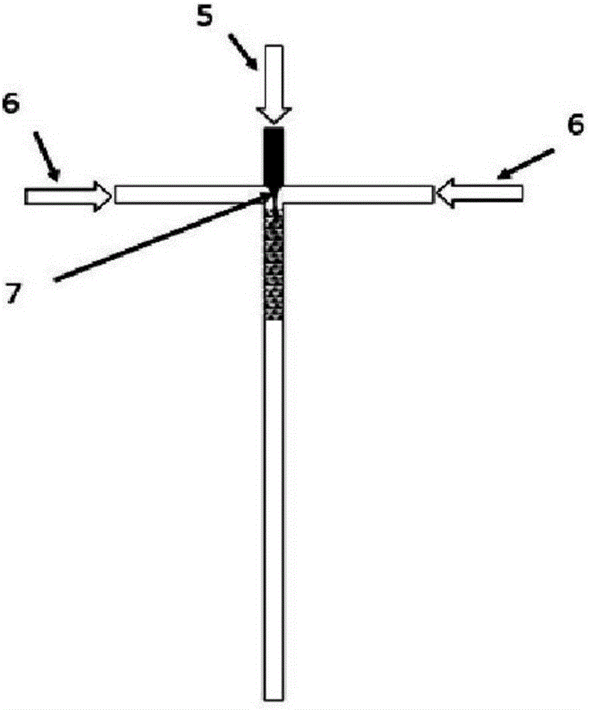 High concentration gradient microfluidic mixing chip with jet flow damaging function