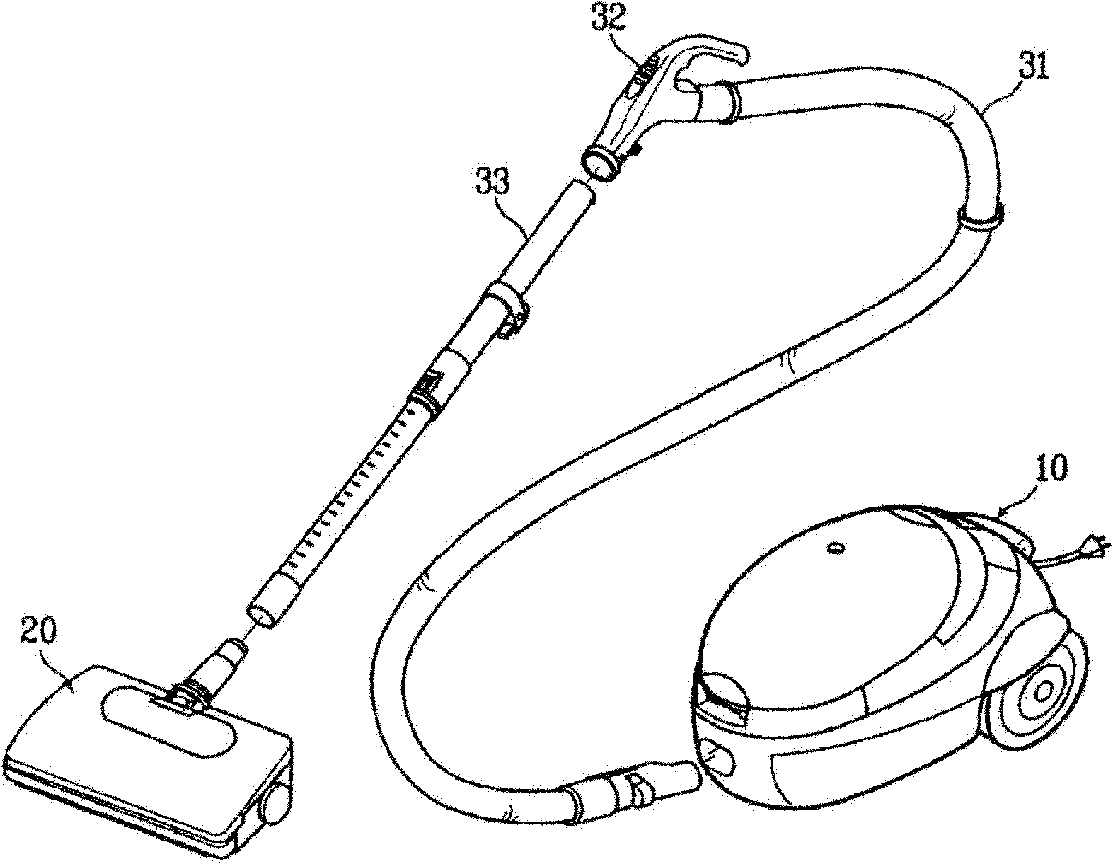 Movably sleeved spike-like suction nozzle of dust collector