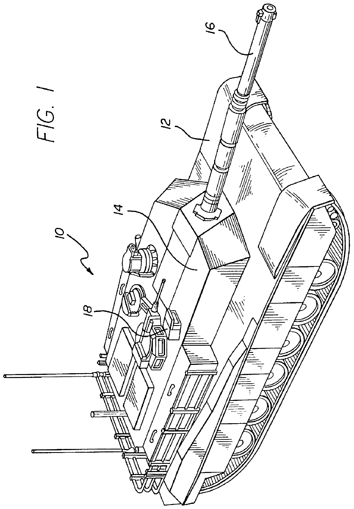 Gun sight system for a military vehicle