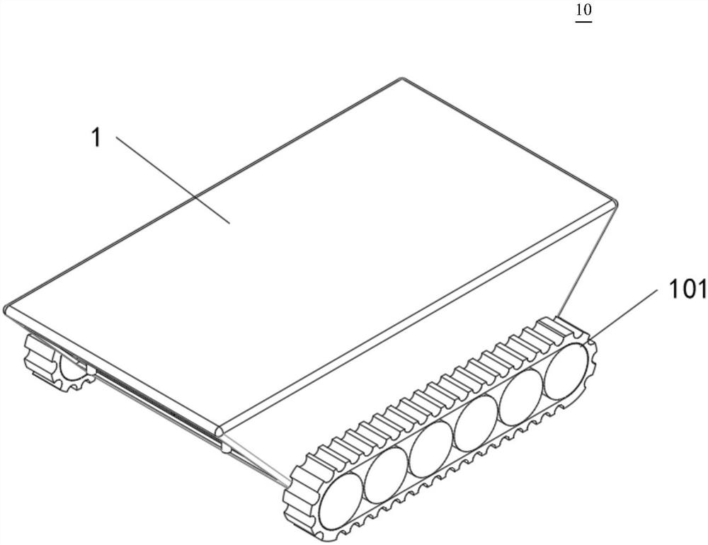 All-terrain walking structure based on 10kV hot-line work platform