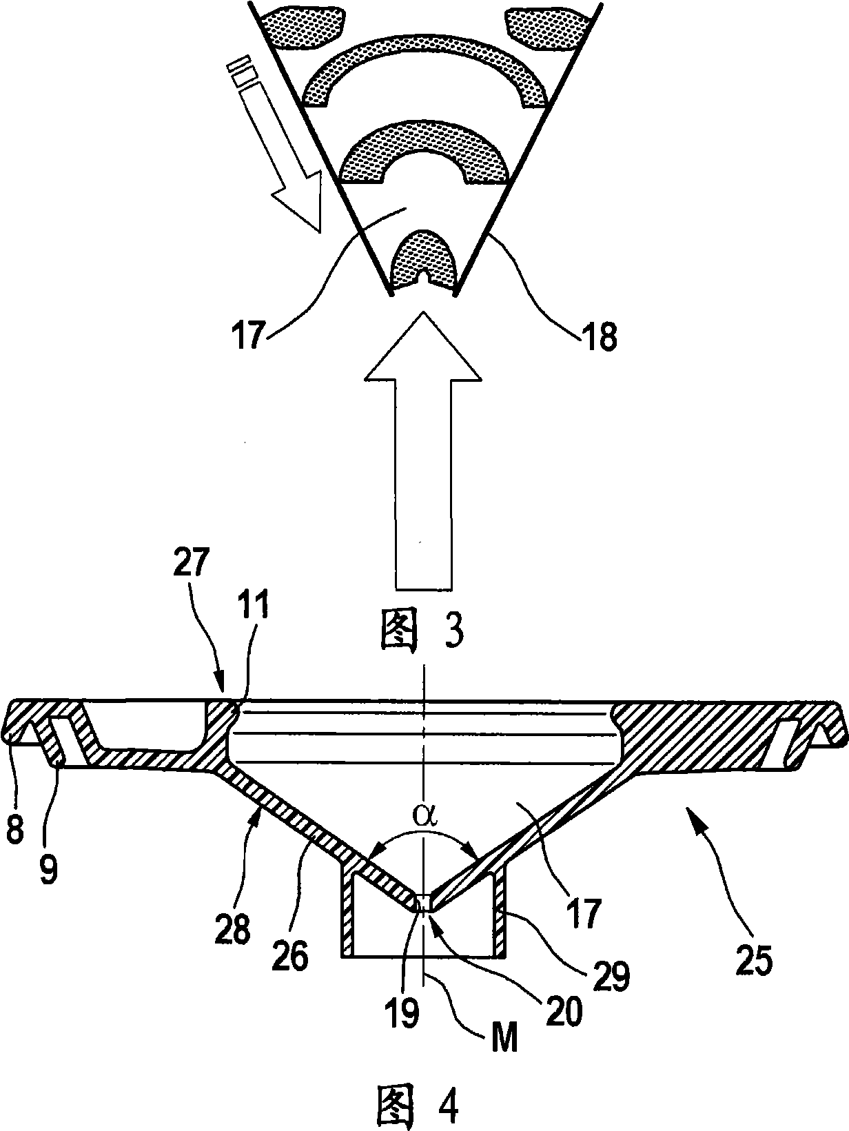 Container comprising a sealing element