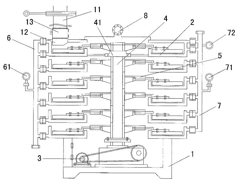 Dry-type multilayer disc cold residue machine