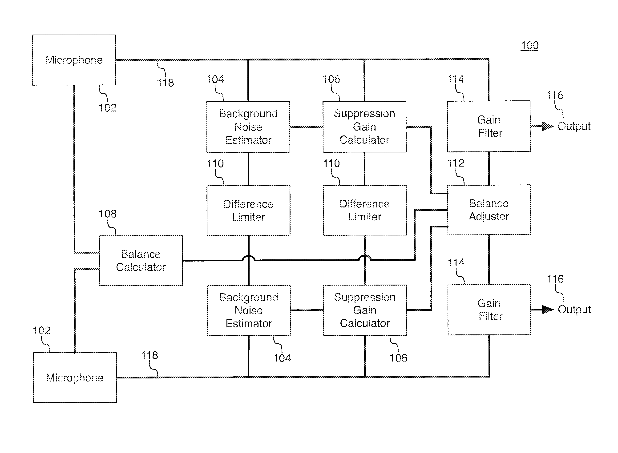 Sound field spatial stabilizer with structured noise compensation