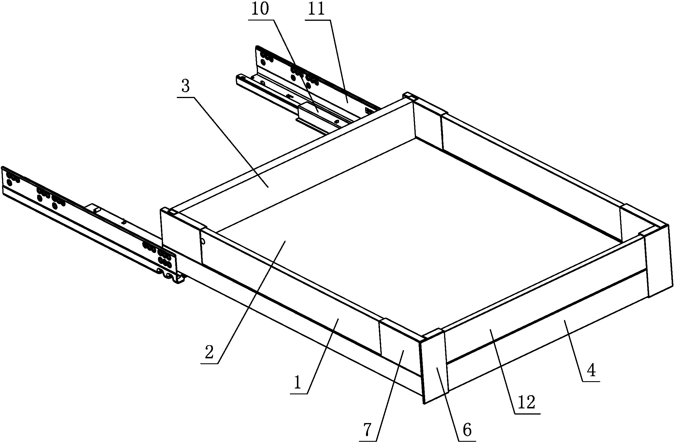 Integrated optimization structure for drawer front panel