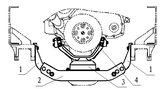 Automobile power assembly suspension device