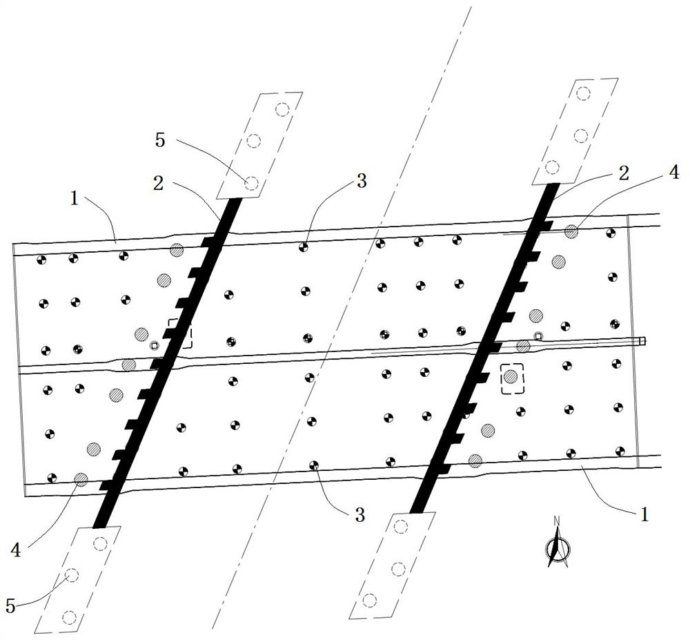 Beam construction method of bridge-tunnel collaborative construction structure