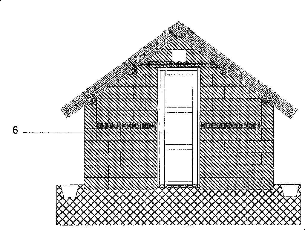 Method for building simple bisporous mushroom cultivation house on deep groove for improving alkaline land