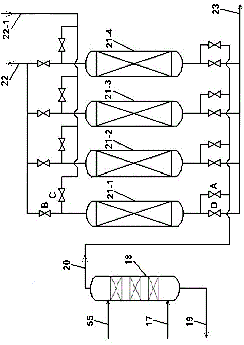 Lightweight alkene separation method reducing absorbent usage amount and device thereof