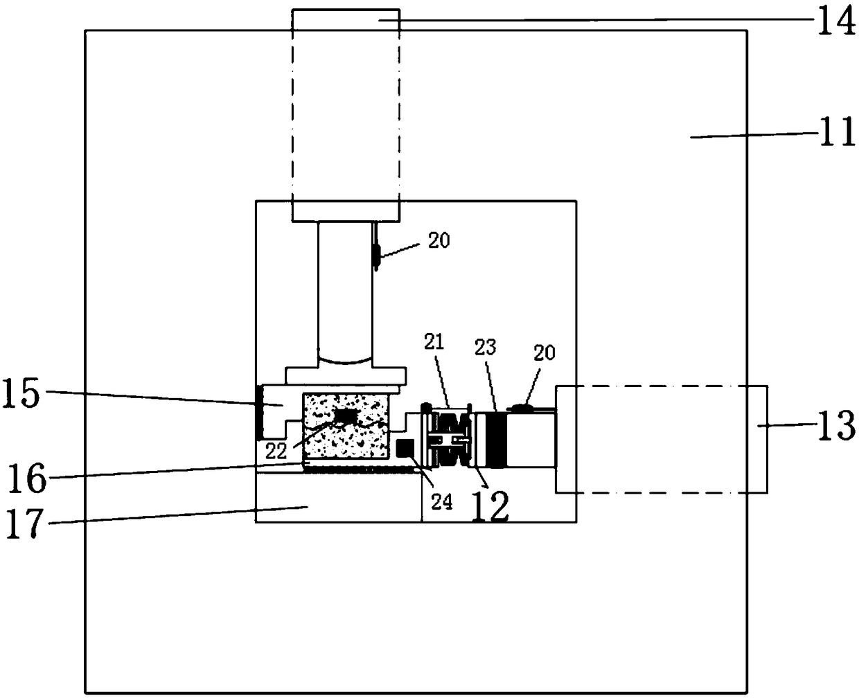 Variable-stiffness elastic energy storage device and method thereby for testing rock instability