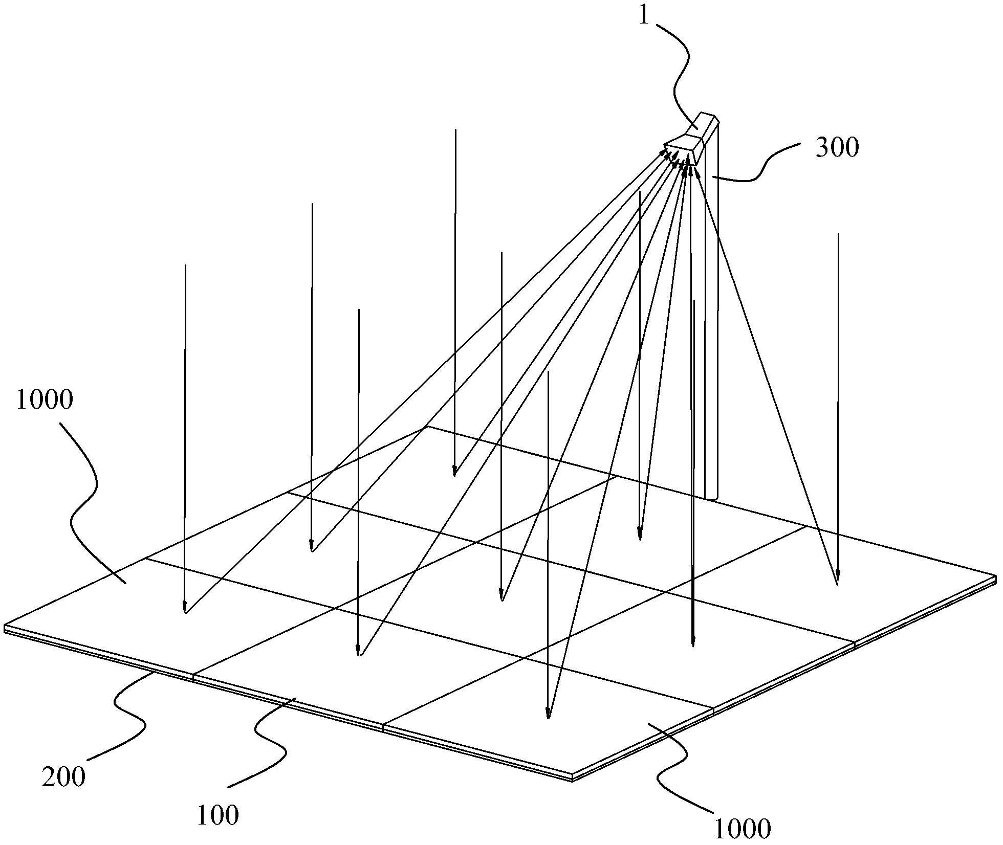 Panel radio telescope