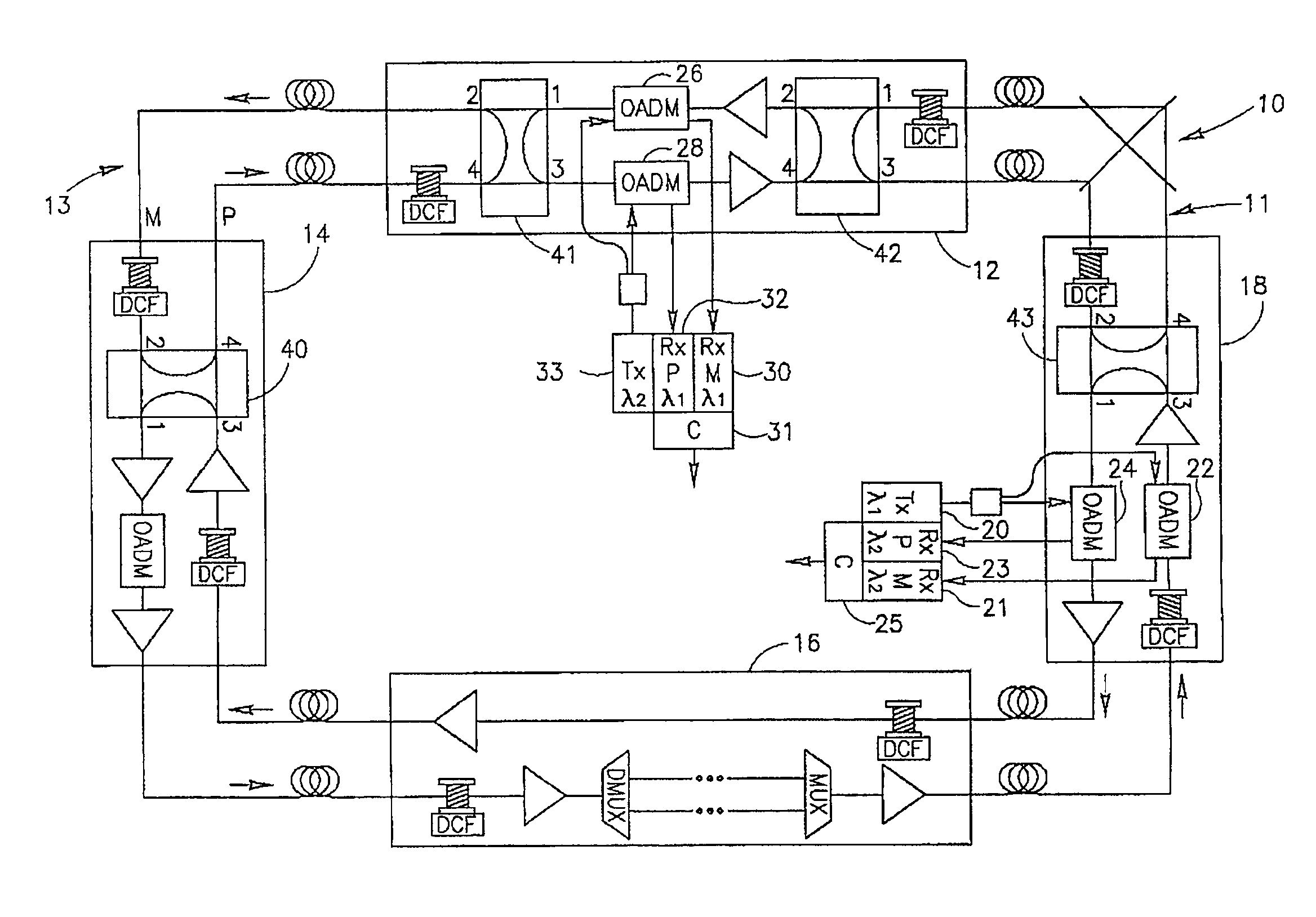 Method and system for hybrid protection in optical networks