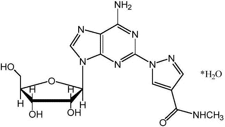 Amplified production method of Regadenoson injection