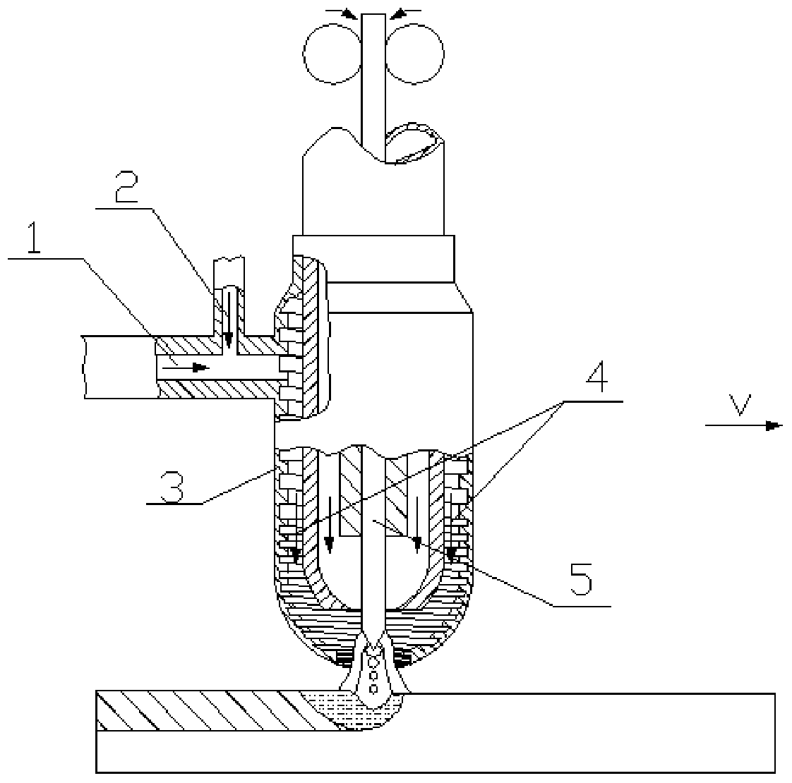 A device for 3D printing high-nitrogen steel products using nitrogen arc and nitride