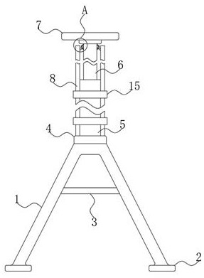 Adjustable supporting frame for building