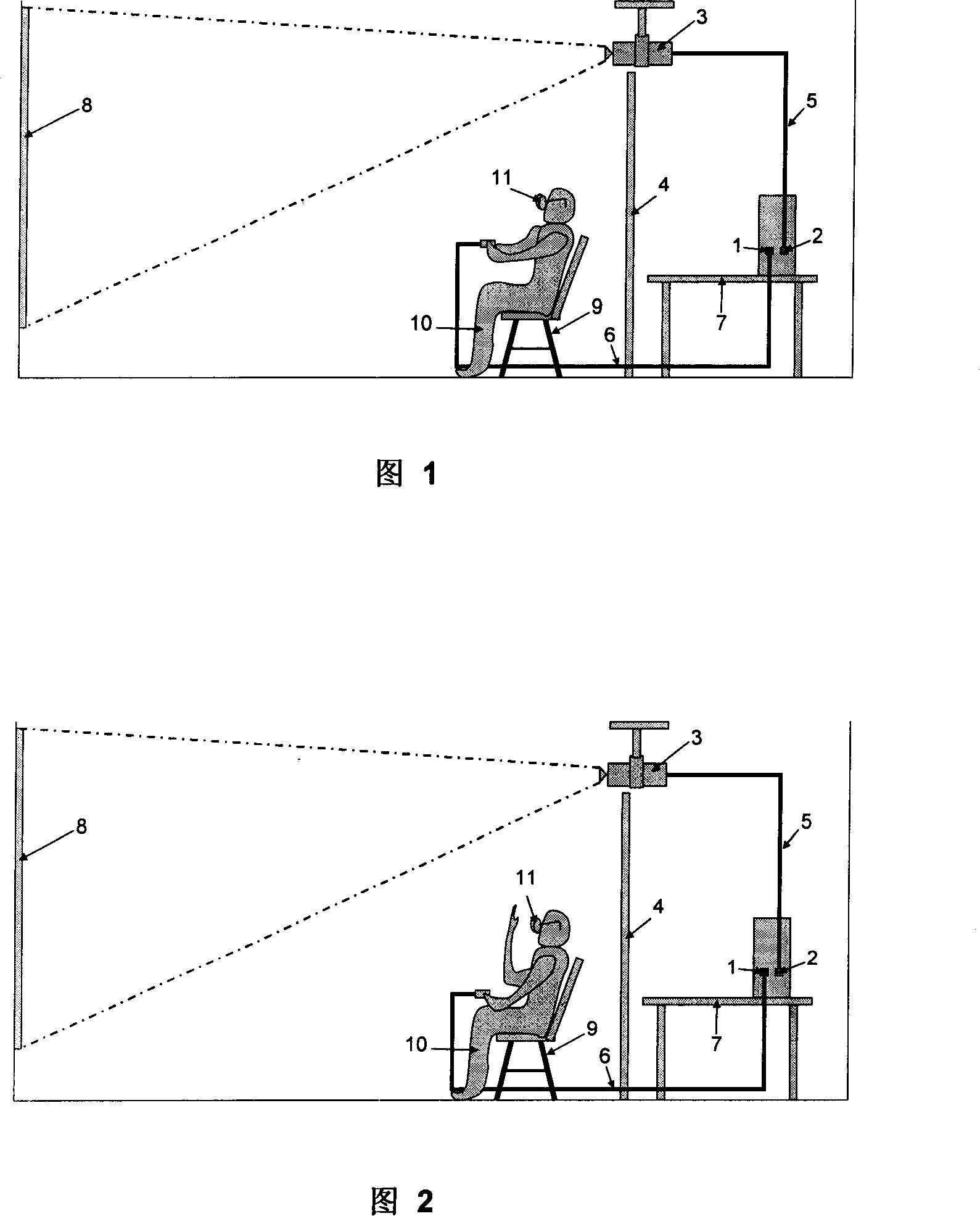 Mutual acting staring vision-training system and method