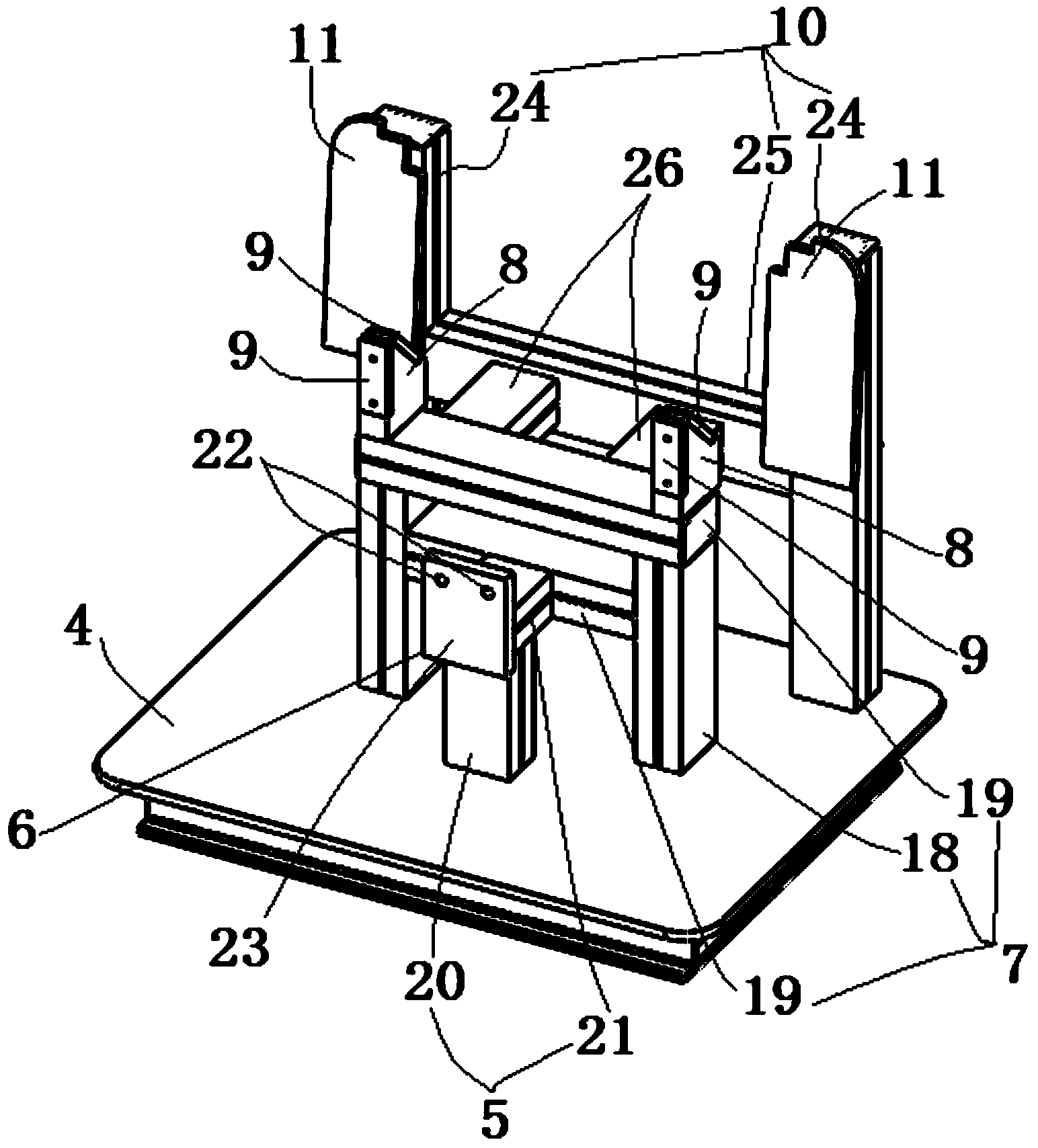 Forklift balancing weight detecting device and detecting method