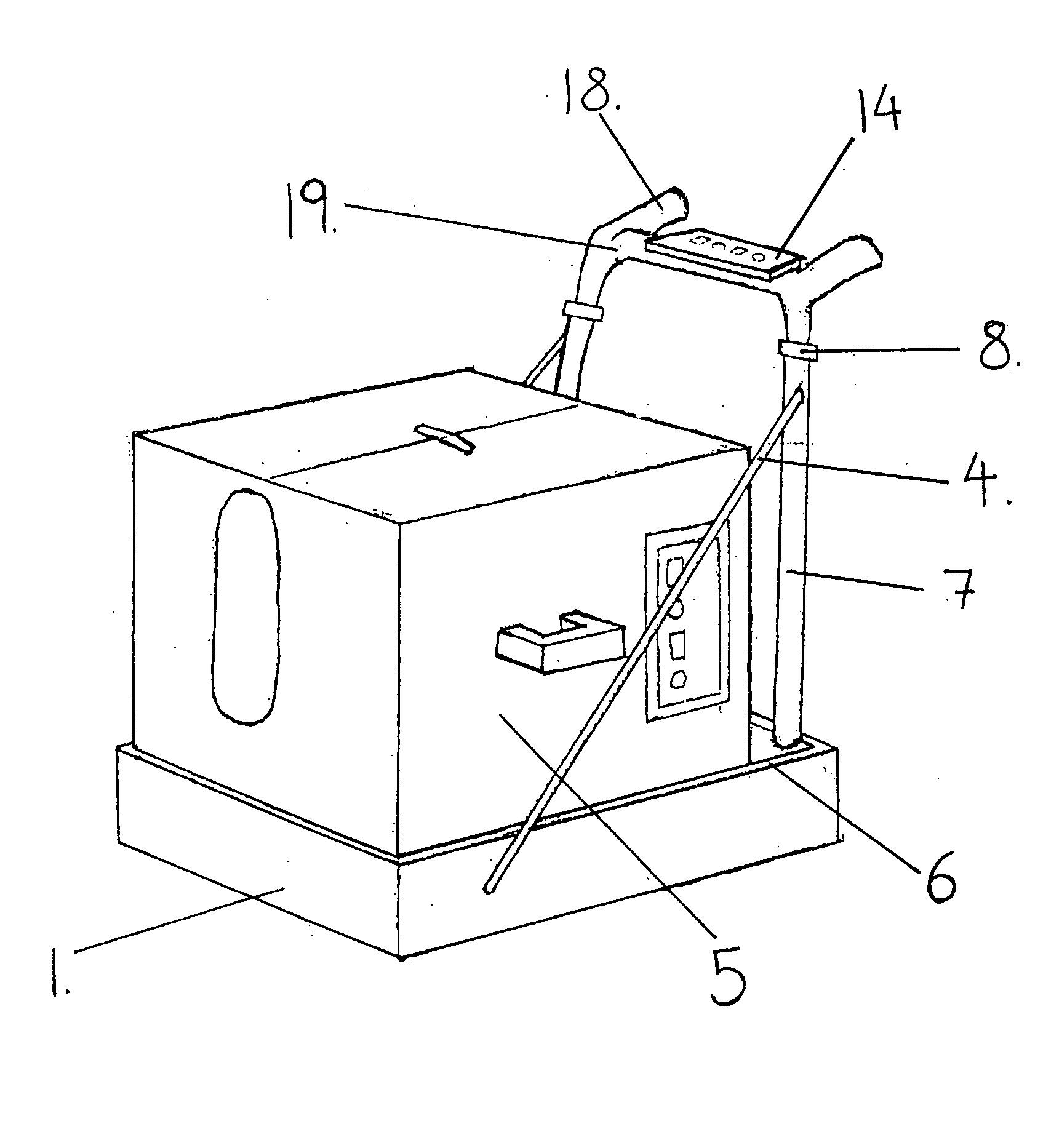 Ball machine mobility mount and a method of using it