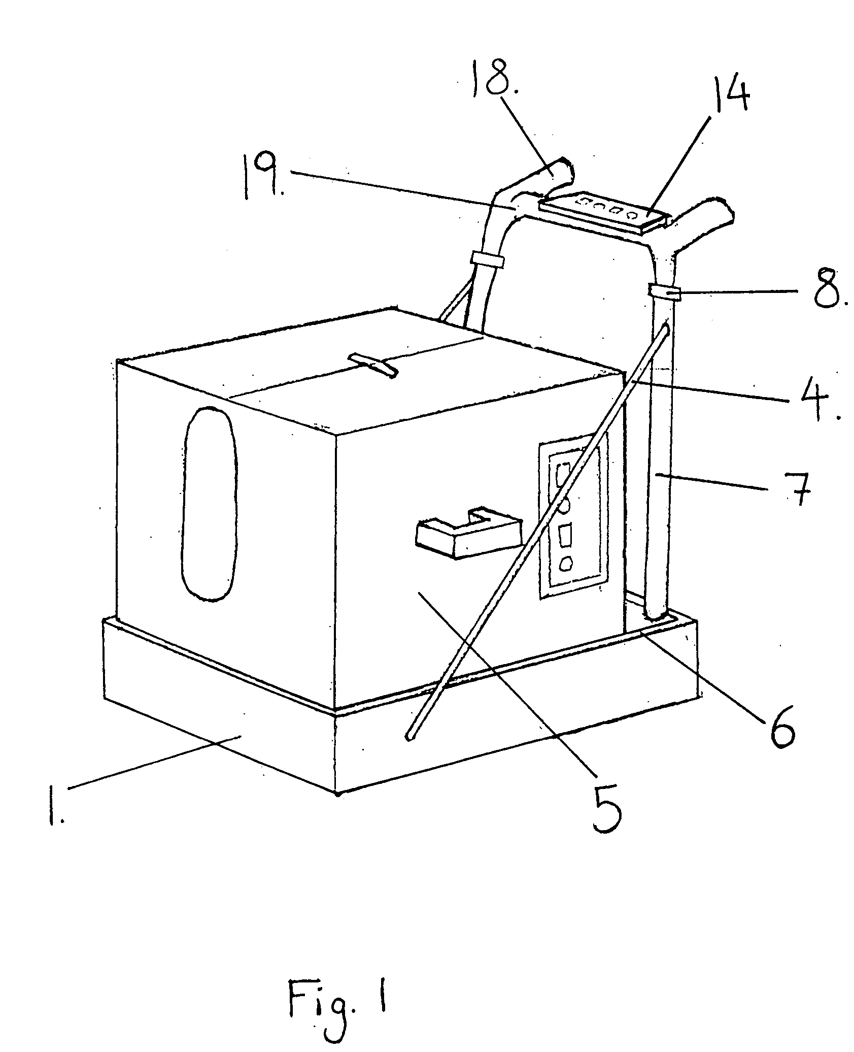 Ball machine mobility mount and a method of using it