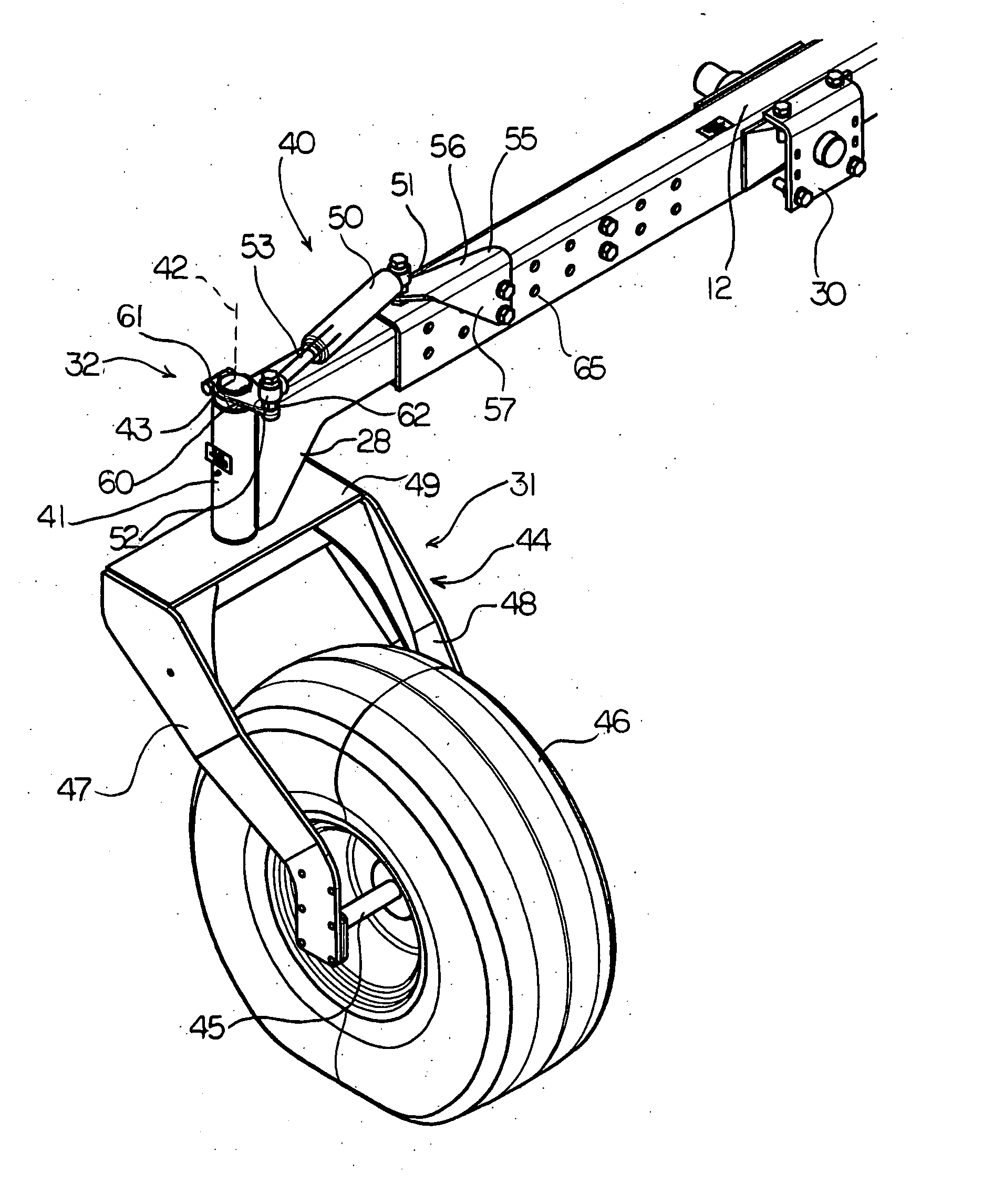 Tractor with rear castor wheels