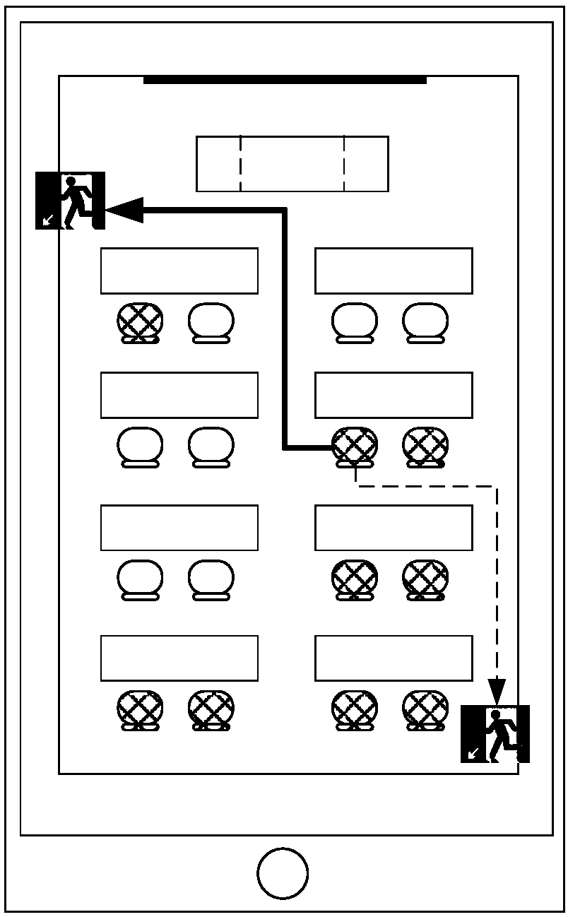 Indoor safety emergency evacuation method and device