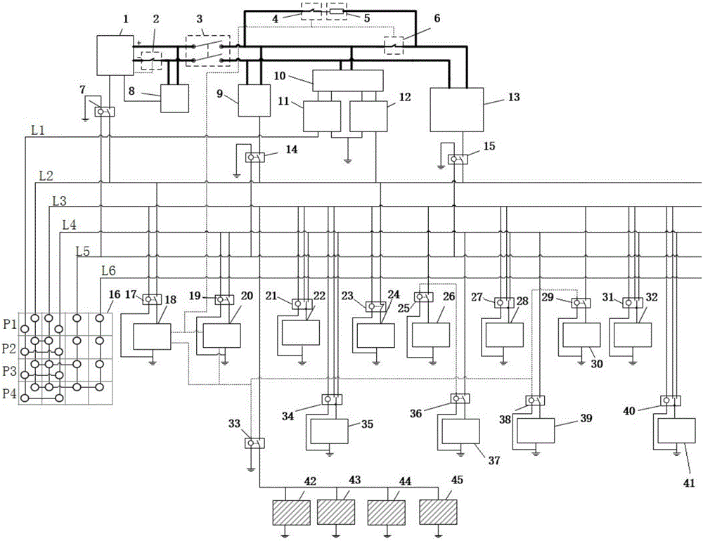 Electrical system for controller with distribution type architecture and power supply redundancy electric intelligent vehicle