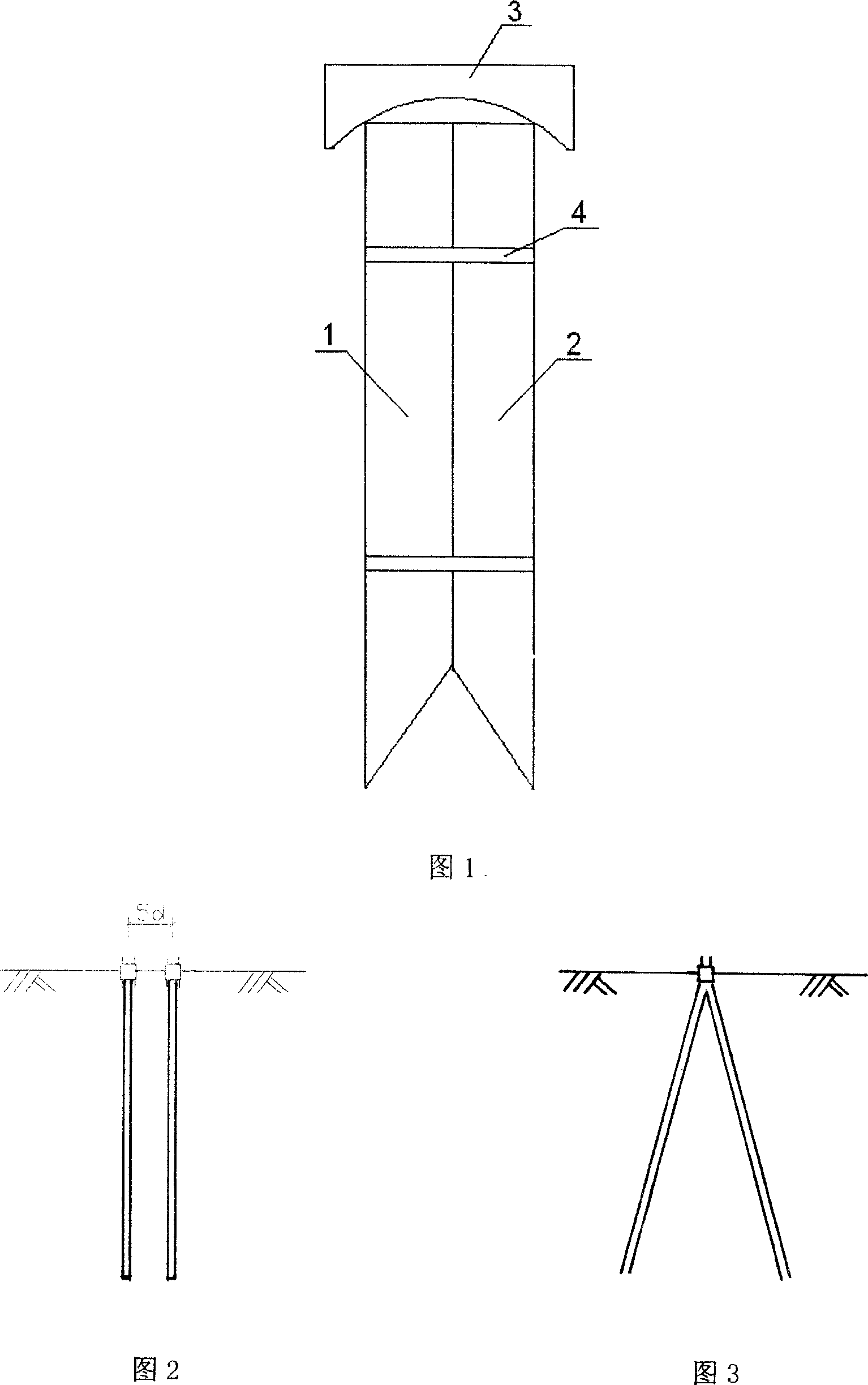 Self-divergence type herringbone stake