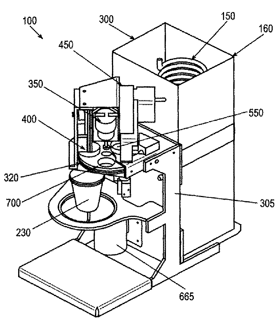 Coffee and tea dispenser with removable pod turret wheel