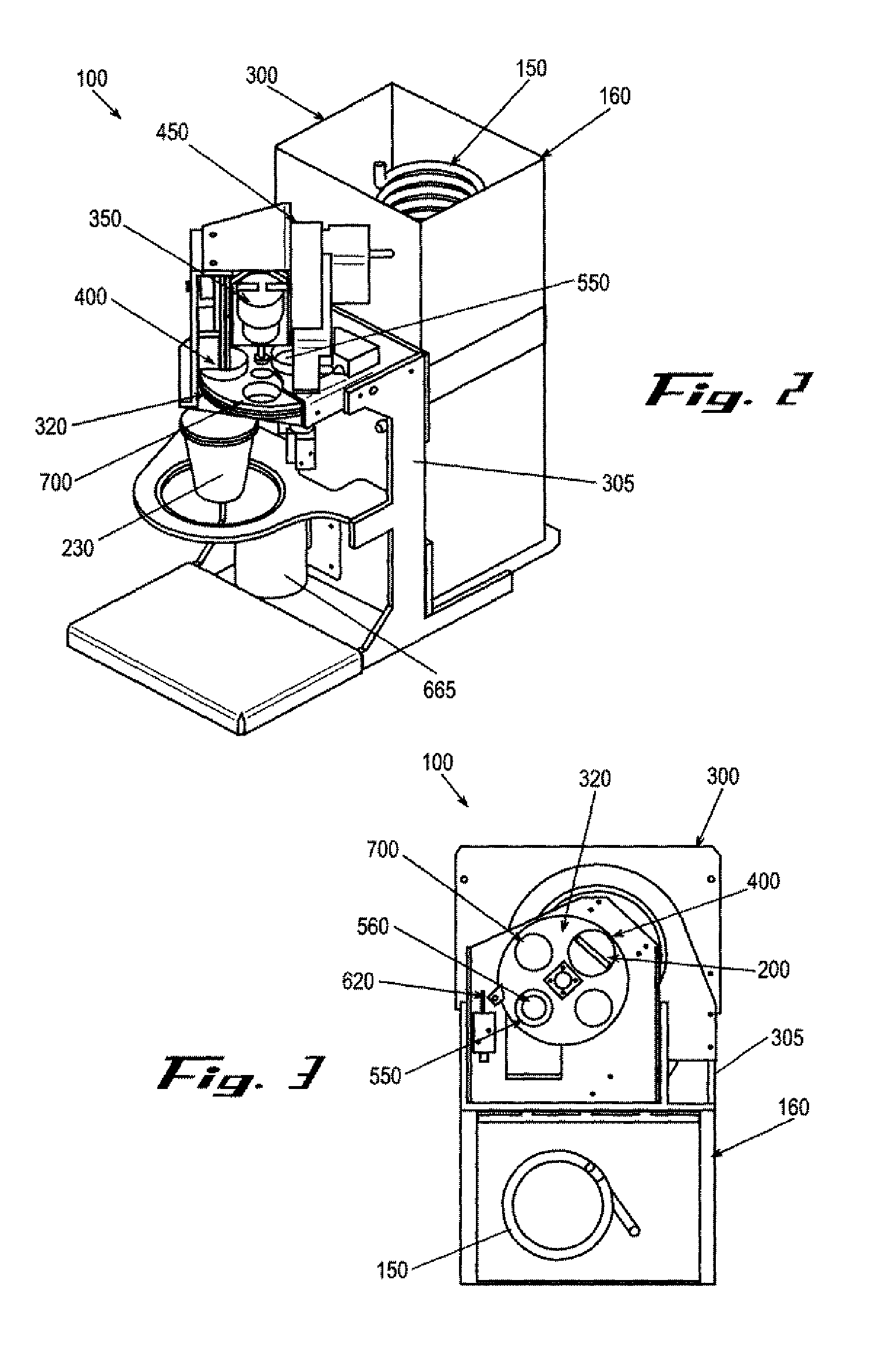 Coffee and tea dispenser with removable pod turret wheel