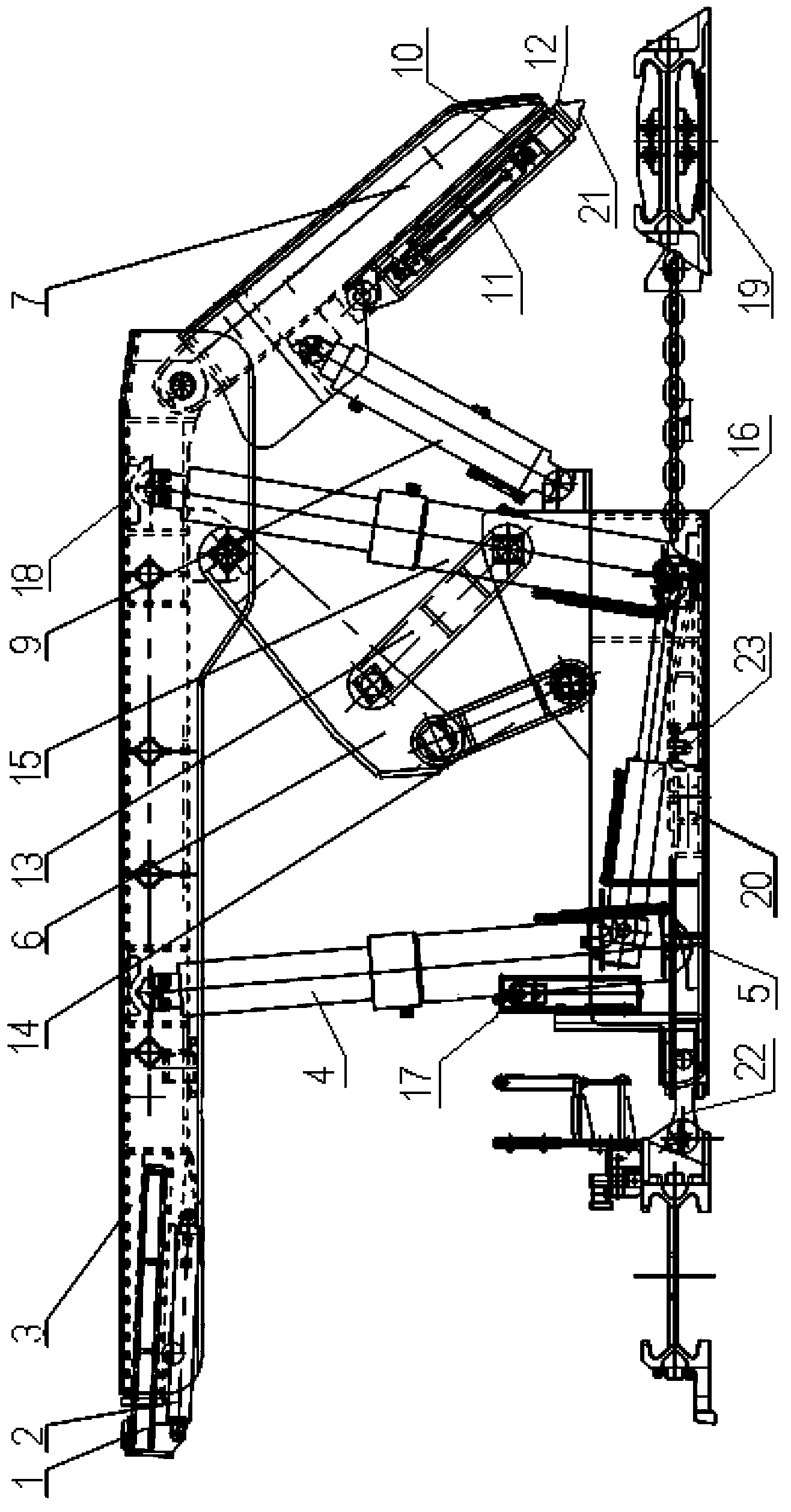 Hydraulic support capable of realizing top coal caving and filling operation