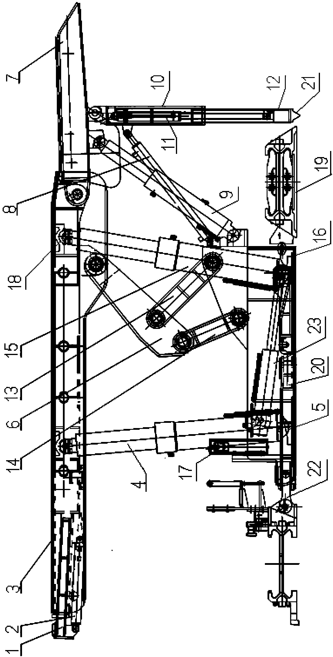 Hydraulic support capable of realizing top coal caving and filling operation