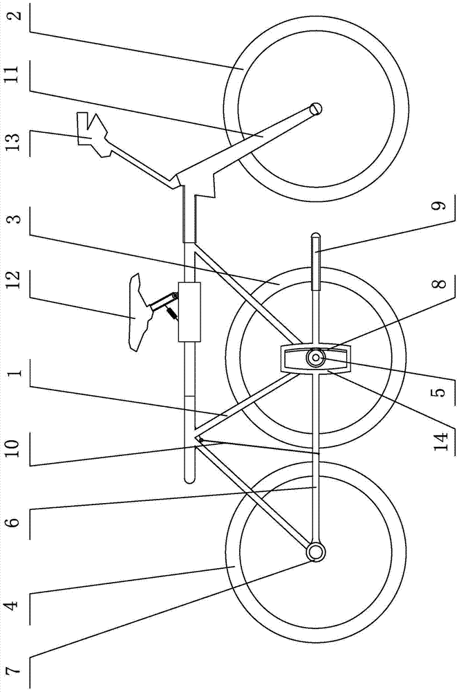 Lever double drive bicycle