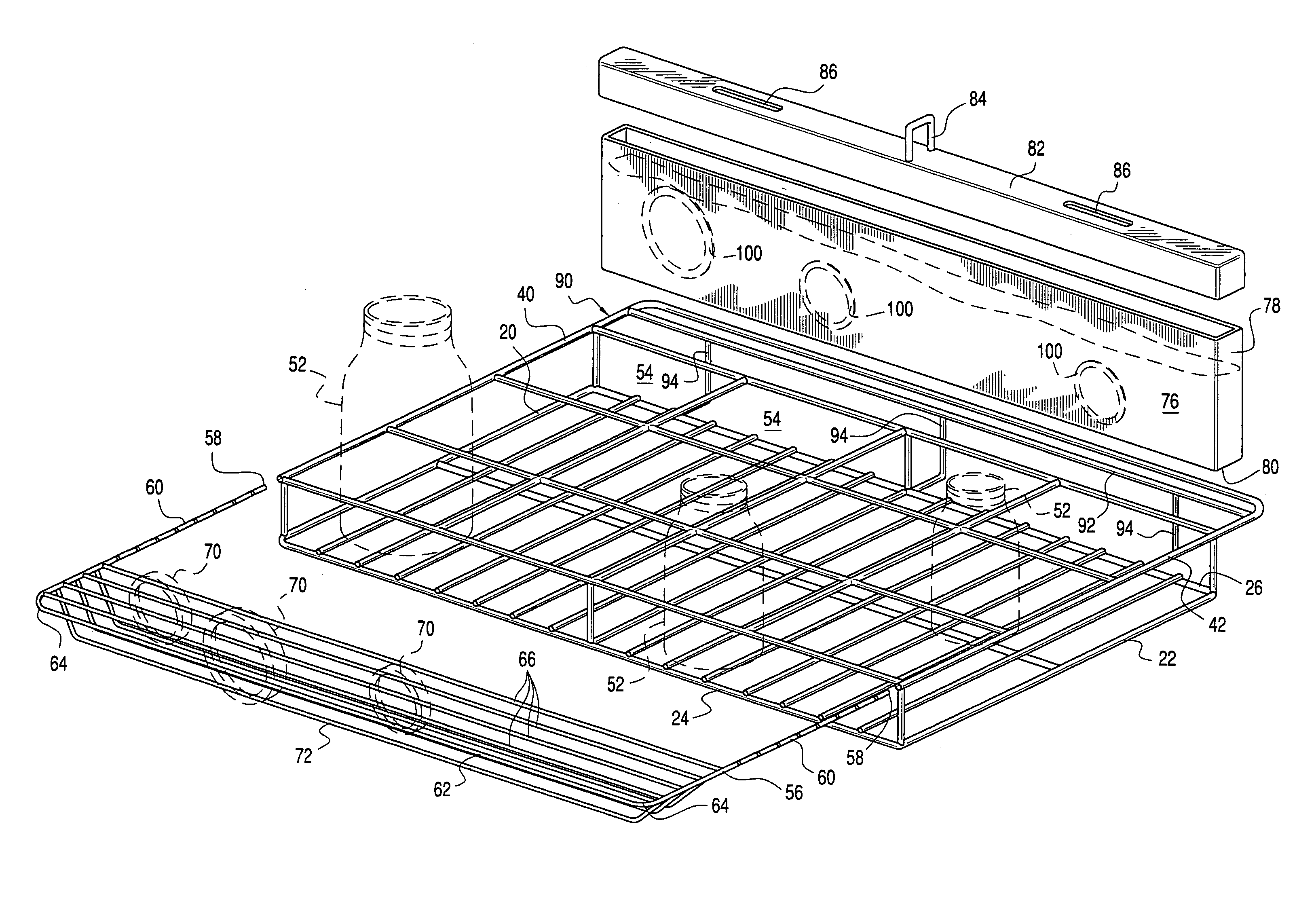 Oven-supportable canning implement sterilization rack