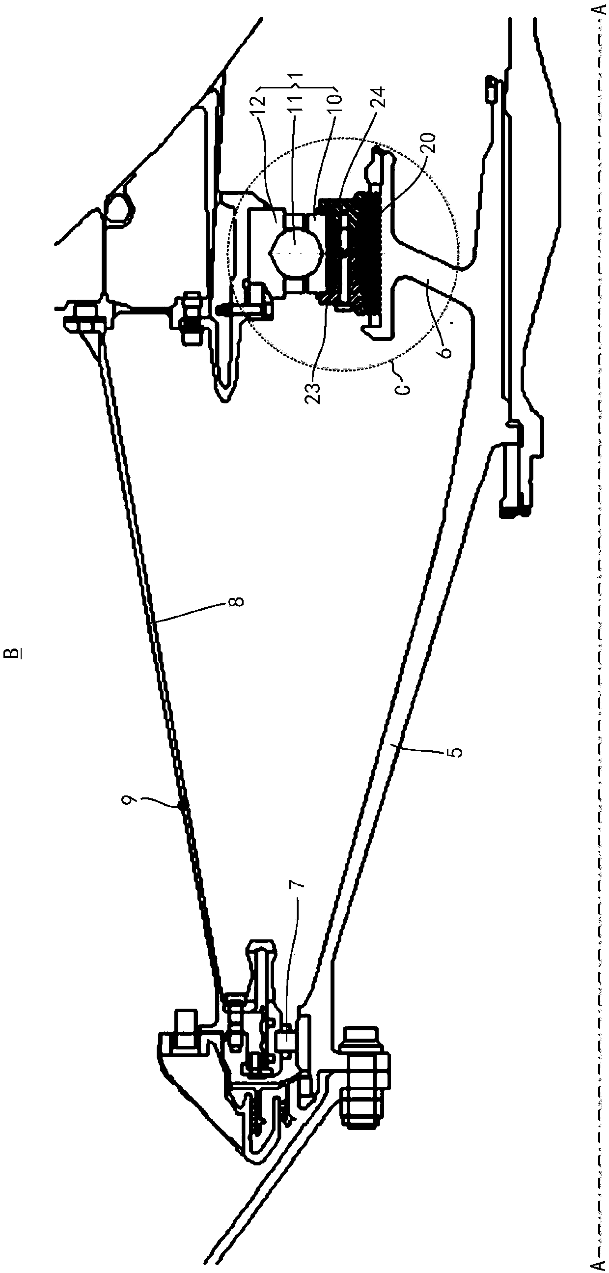 Aviation engine bearing supporting component and aviation engine