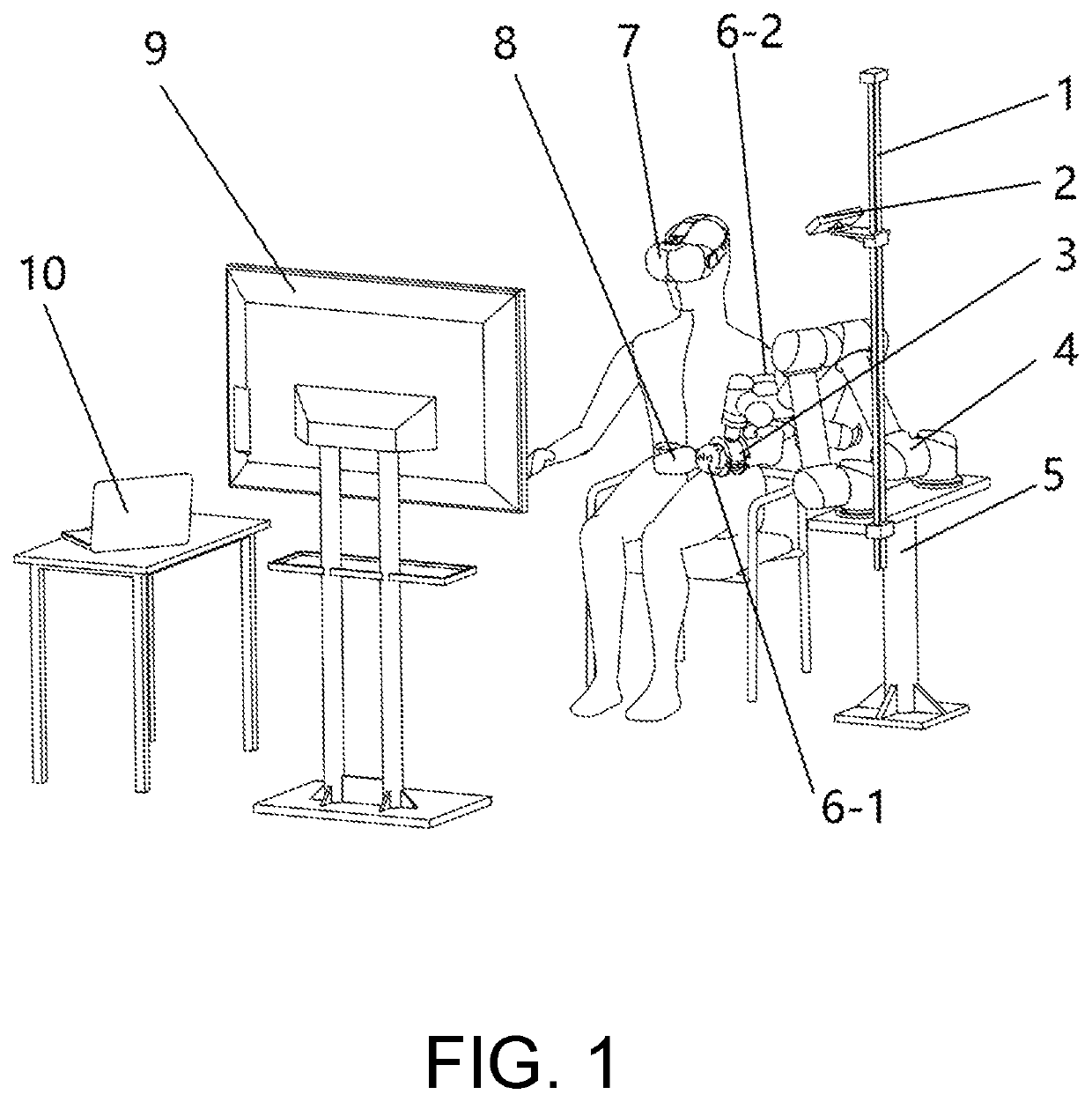 Immersive upper limb rehabilitation training system