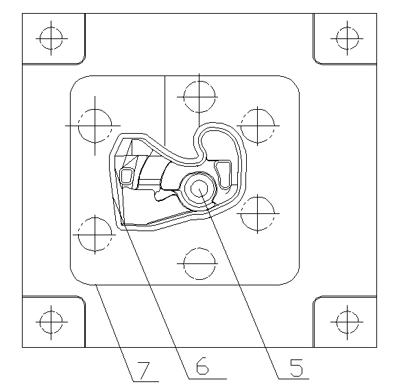 Special-shaped deep-cavity hot-forging precision coupler knuckle die and processing method thereof