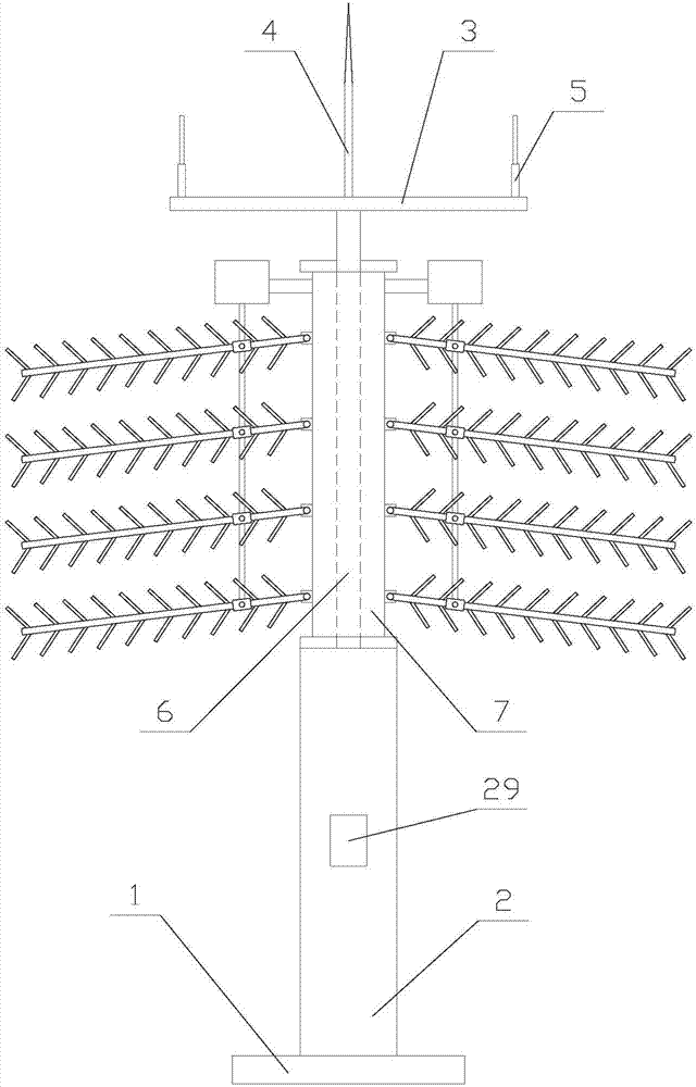 Anti-fracture intelligent bionic tower with rotation function