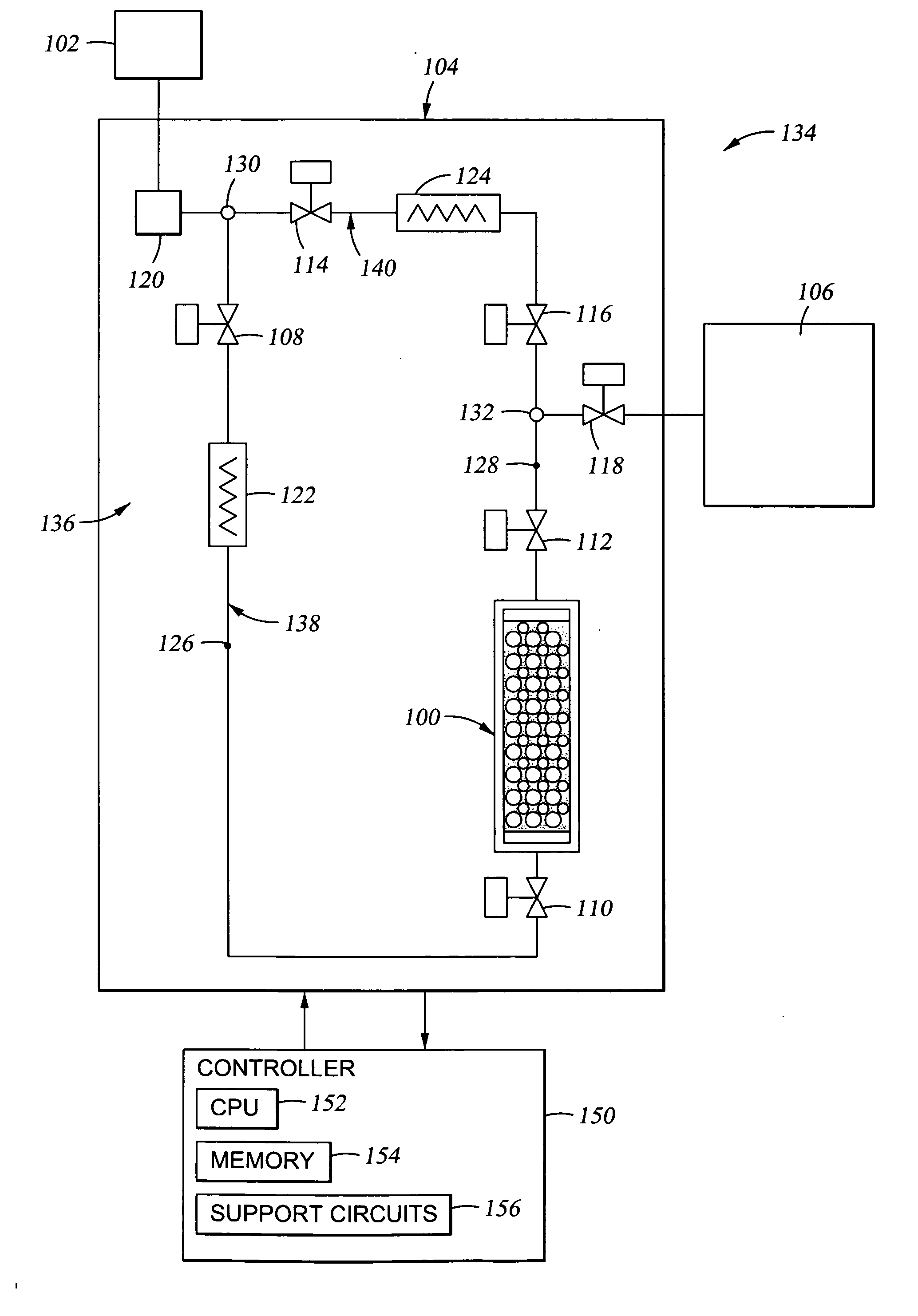 Method and apparatus for providing gas to a processing chamber