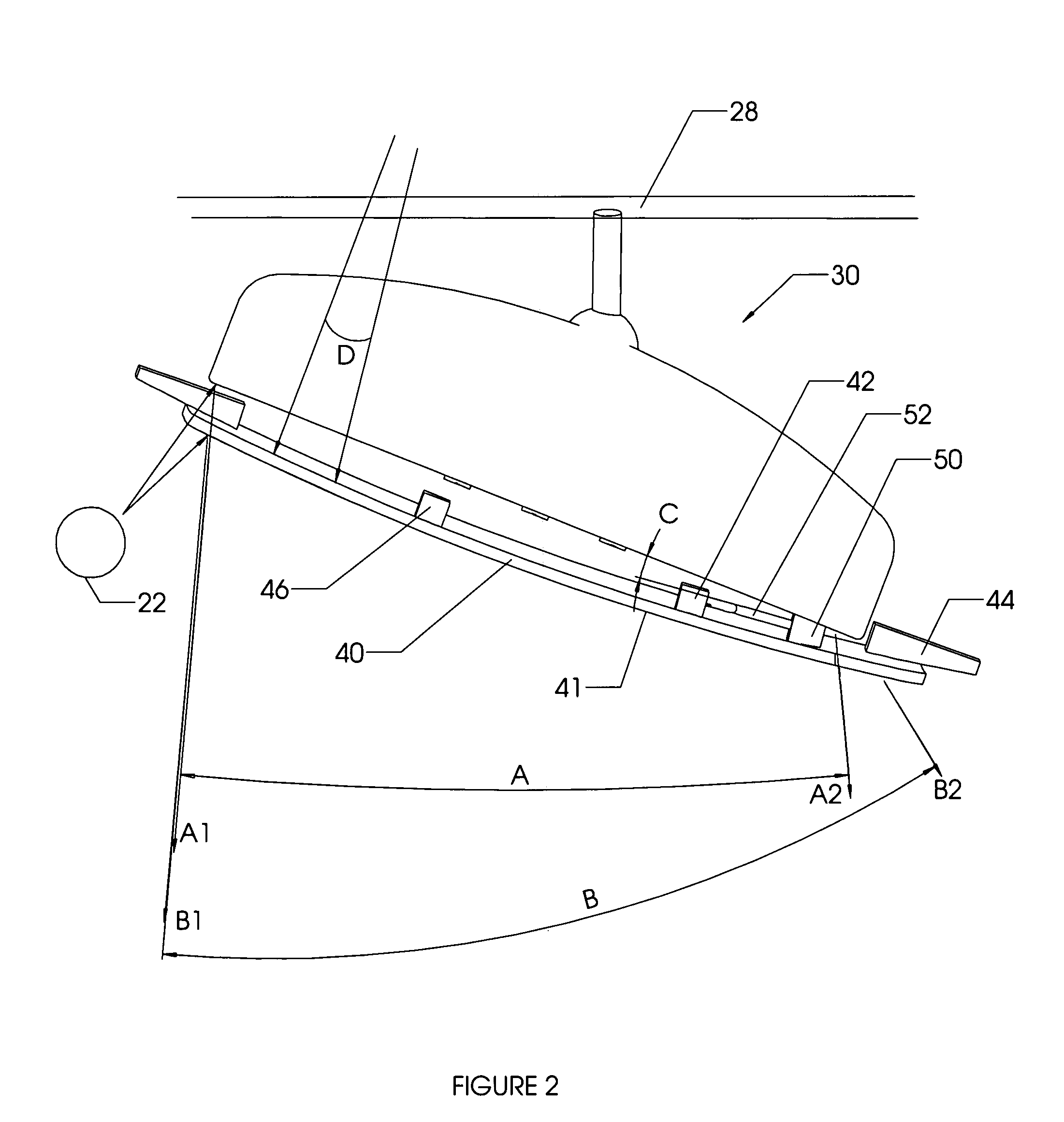 Flip-up convex mirror attachment